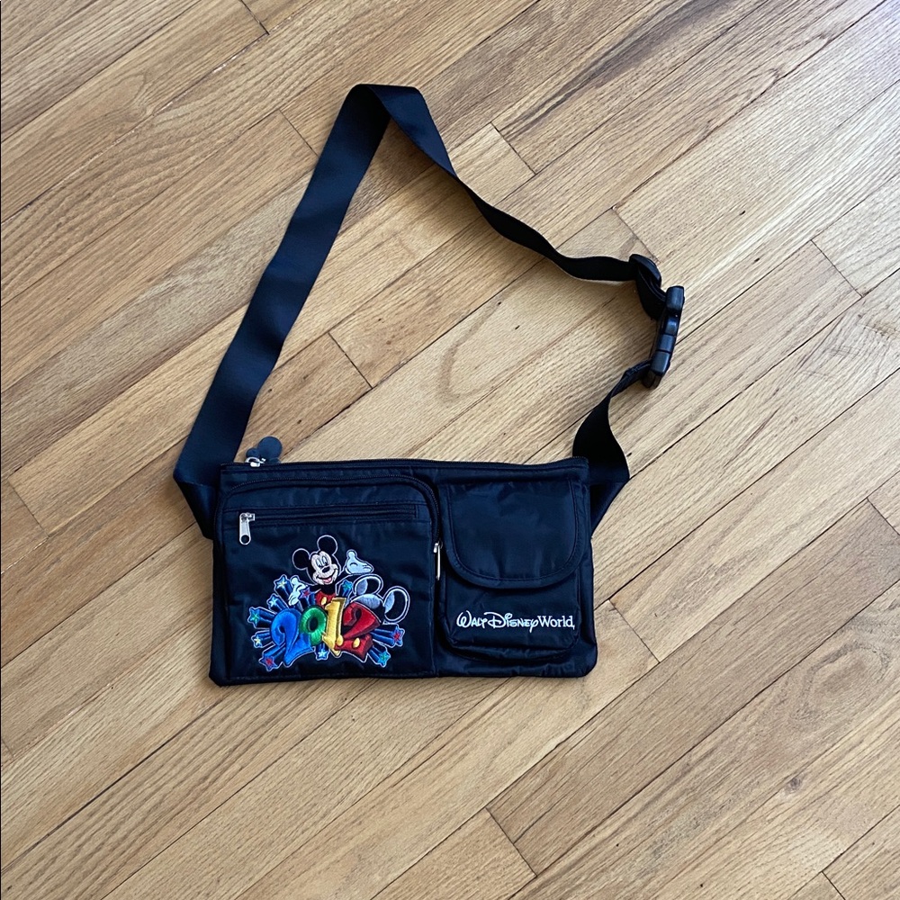 Disney Black Waist Bag with Colorful Mickey Design never used!